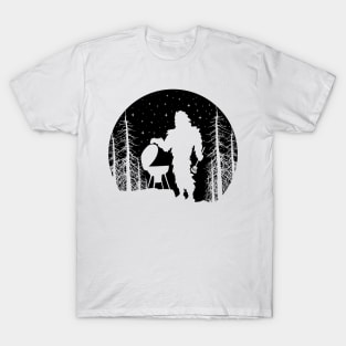 Bigfoot Camping Silhouette T-Shirt